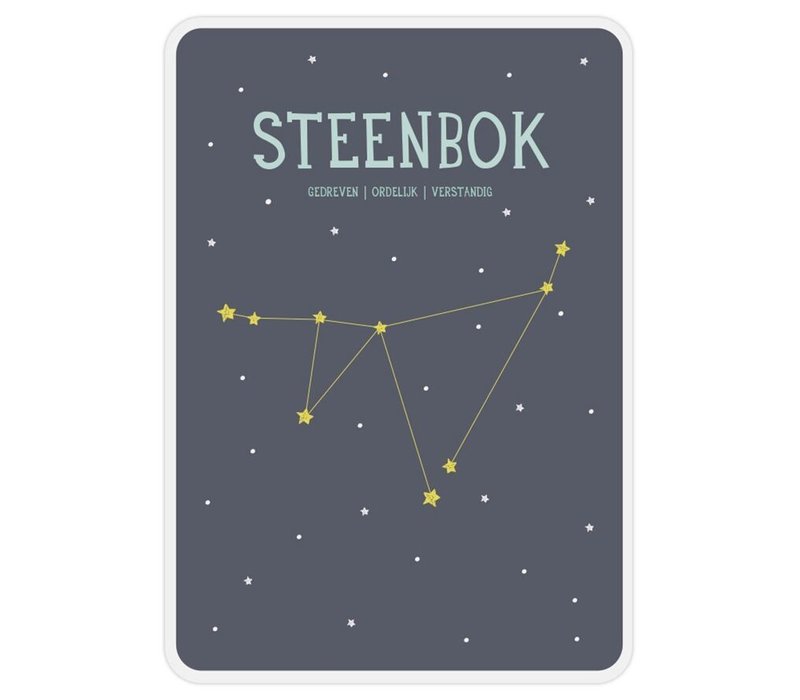 Milestone Zodiac Poster Card Steenbok