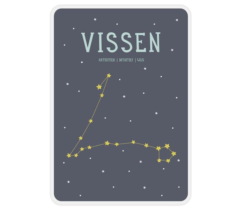 Milestone Zodiac Poster Card Vissen