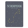 Milestone Milestone Zodiac Poster Card Schorpioen