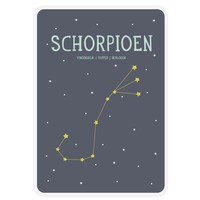 Milestone Zodiac Poster Card Schorpioen