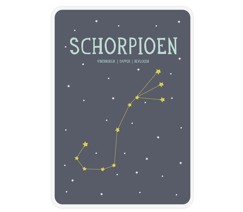 Milestone Zodiac Poster Card Schorpioen