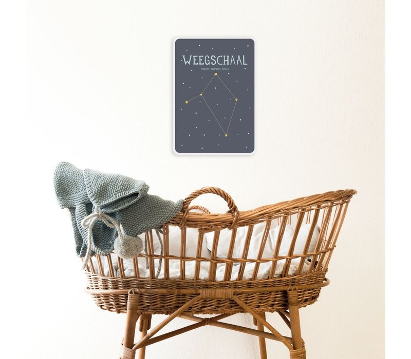 Milestone Zodiac Poster Card Weegschaal