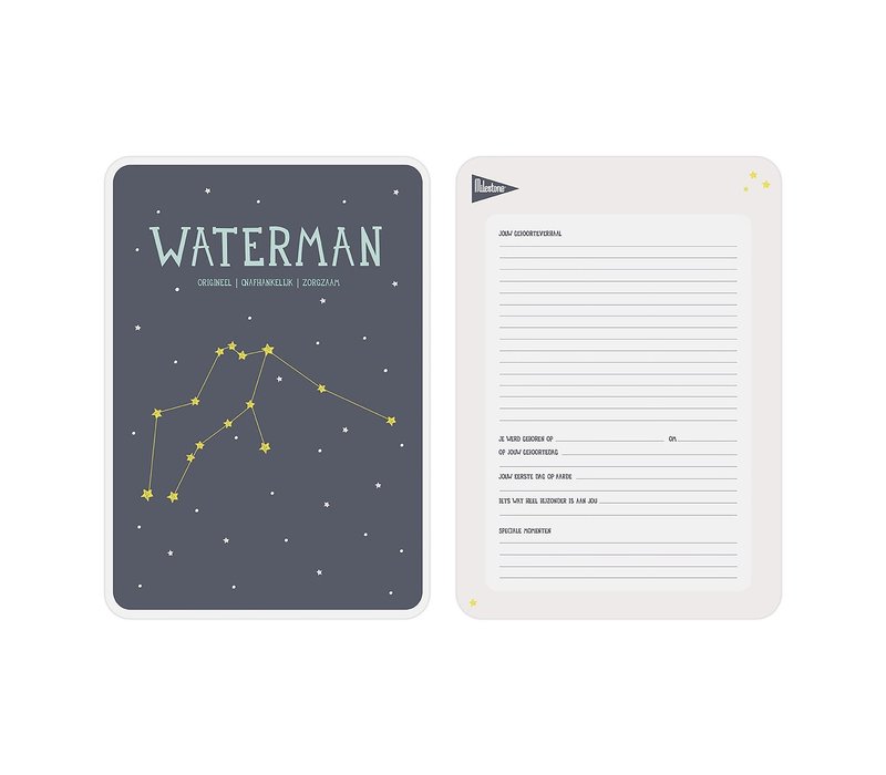 Milestone Zodiac Poster Card Waterman