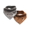 Jollein Jollein Slab bandana Spot storm grey/caramel (2pack)