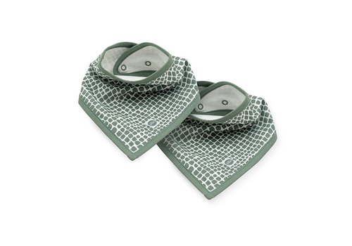 Jollein Jollein Slab bandana Snake ash green (2pack)