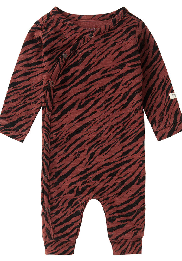 Noppies U Playsuit LS Mantua AOP Mahoganey