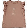 My Little Cozmo My Little Cozmo ORGANIC FLAME RUFFLED T-SHIRT TERRA COTTA