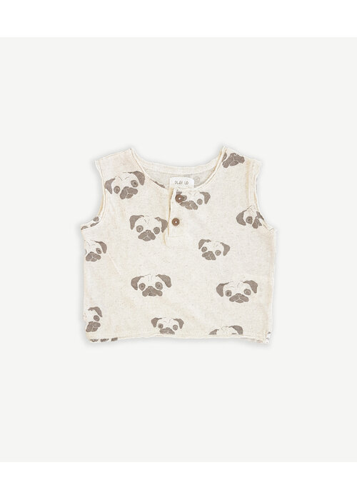 PlayUp PlayUp Printed Jersey Sleeveless T-Shirt MUSHROOM
