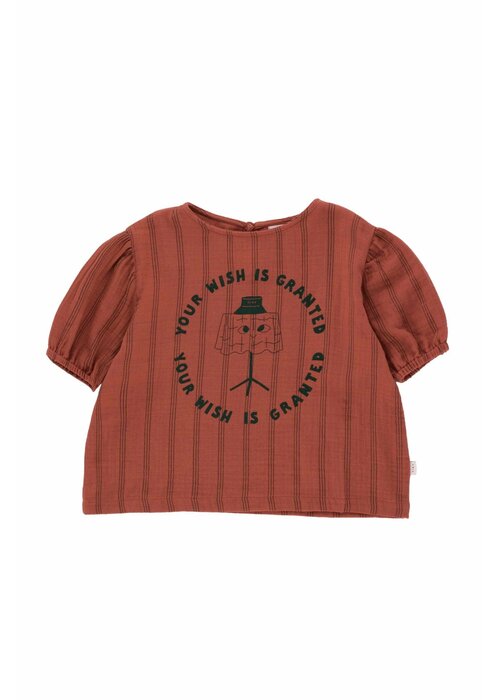 Tinycottons Tinycottons YOUR WISH PUFF SHIRT  maroon/ink blue