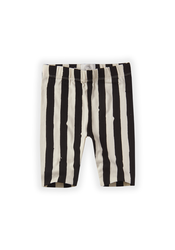 Sproet & Sprout Legging short Painted Stripe Off White