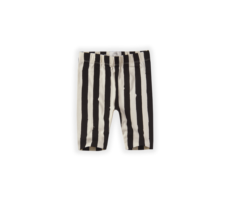 Sproet & Sprout Legging short Painted Stripe Off White