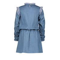 Moodstreet MT denim dress with ruffles Soft Blue