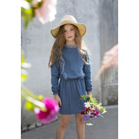 Moodstreet MT denim dress with ruffles Soft Blue