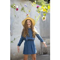 Moodstreet MT denim dress with ruffles Soft Blue