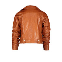Moodstreet MT PU biker jacket Toffee