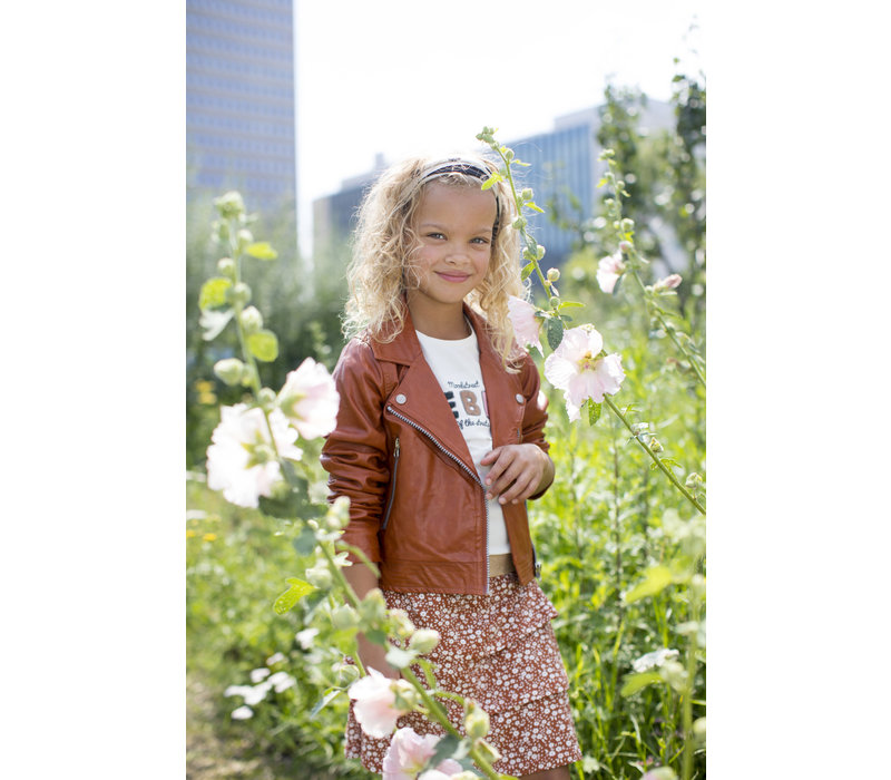 Moodstreet MT PU biker jacket Toffee