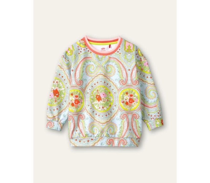 Oilily Heritage sweater 63  Paisley city rose blue