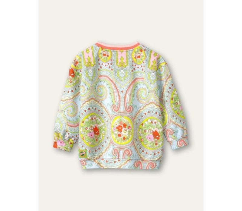 Oilily Heritage sweater 63  Paisley city rose blue