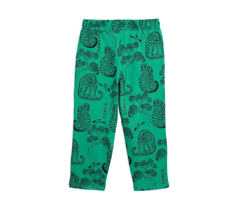 Mini Rodini Tigers aop trousers Green