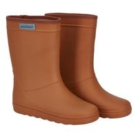 Enfant Rubber Rain Boot Solid Leather Brown