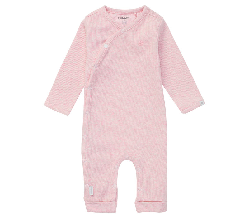 Noppies U Playsuit LS Rib Nevis Light Rose Melange