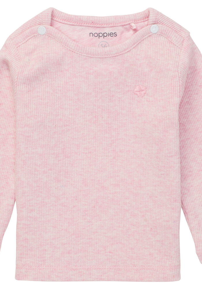 Noppies U Tee ls Rib Natal Light Rose Melange