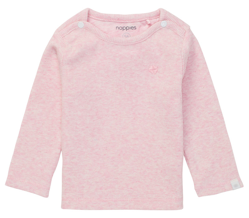 Noppies U Tee ls Rib Natal Light Rose Melange