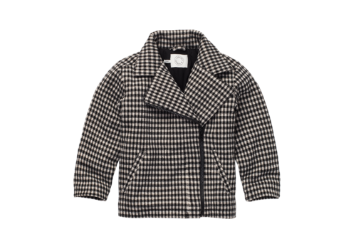 Sproet & Sprout Sproet & Sprout Biker Jacket Block Check Black