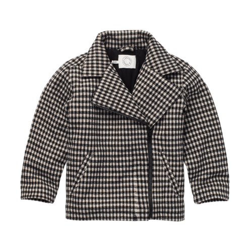 Sproet & Sprout Biker Jacket Block Check Black 