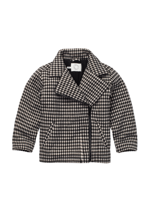 Sproet & Sprout Sproet & Sprout Biker Jacket Block Check Black