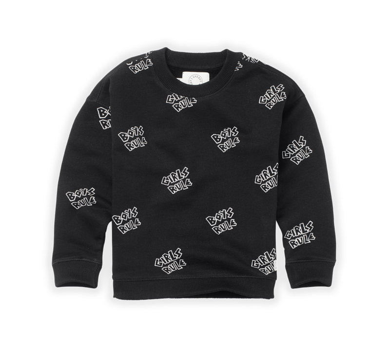 Sproet & Sprout Sweatshirt Rules print Black