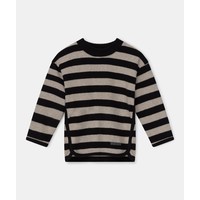 My Little Cozmo striped kids sweater recycled Beige Black