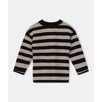 My Little Cozmo striped kids sweater recycled Beige Black