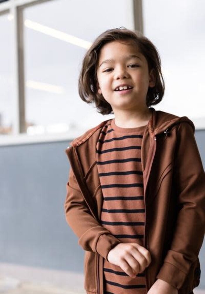 Levv RAOUL W212 AOP Rust Stripe