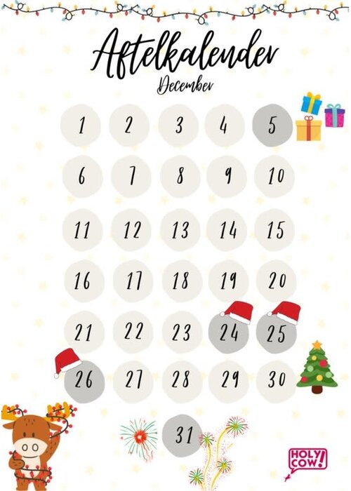 Holy Cow Aftelkalender december