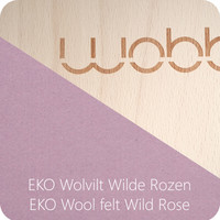 Wobbel Original blank gelakt (vilt wilde rozen)