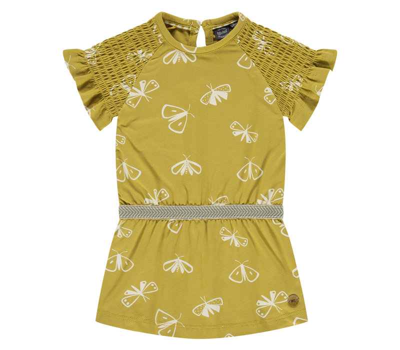 Babyface girls dress short sleeve mustard