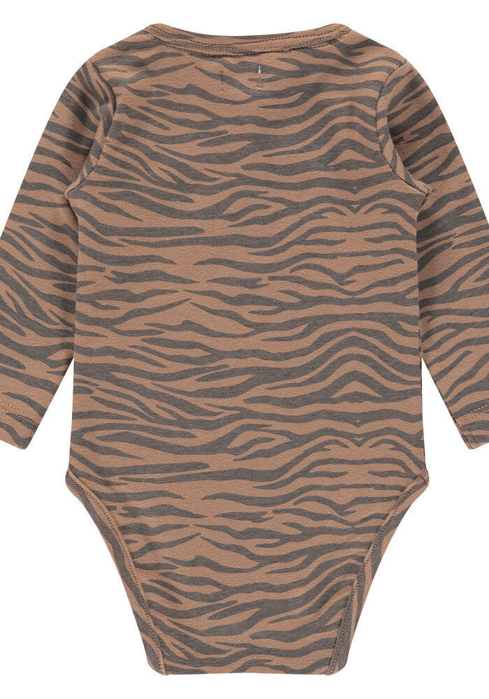 Babyface baby romper long sleeve mocha