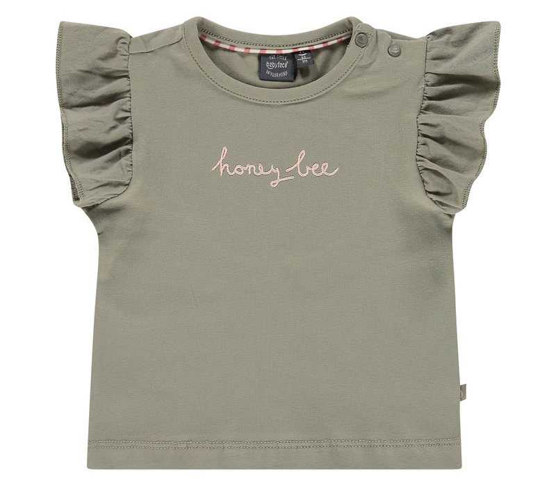 Babyface baby girls t-shirt short sleeve soft army