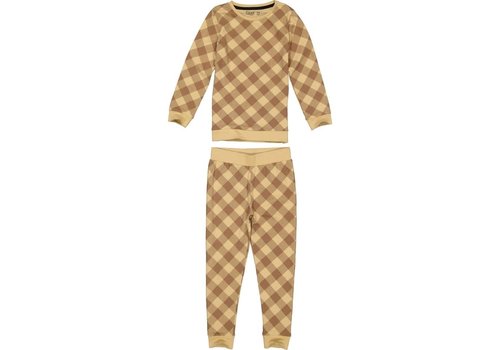 Quapi Quapi Pyjama PUCK W210E AOP Brown Soft Check