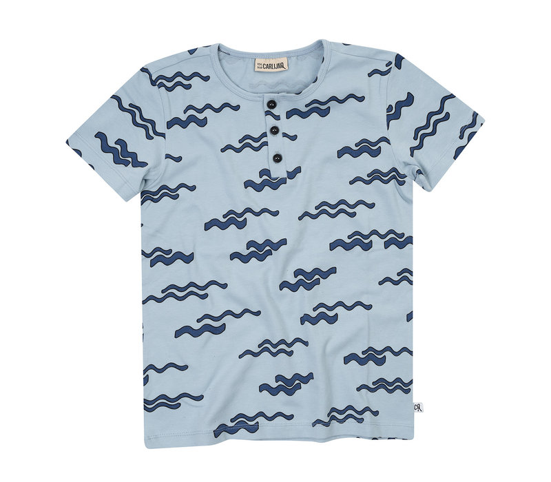 CarlijnQ Waves - henley short sleeve