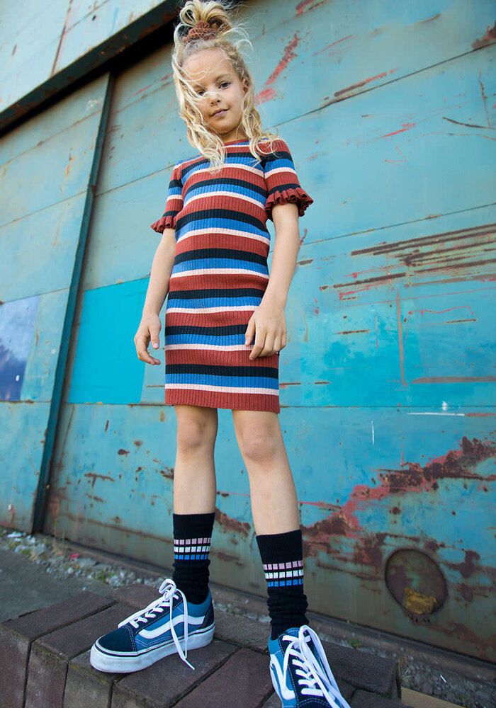 Moodstreet Knitted Striped Dress M112-5851