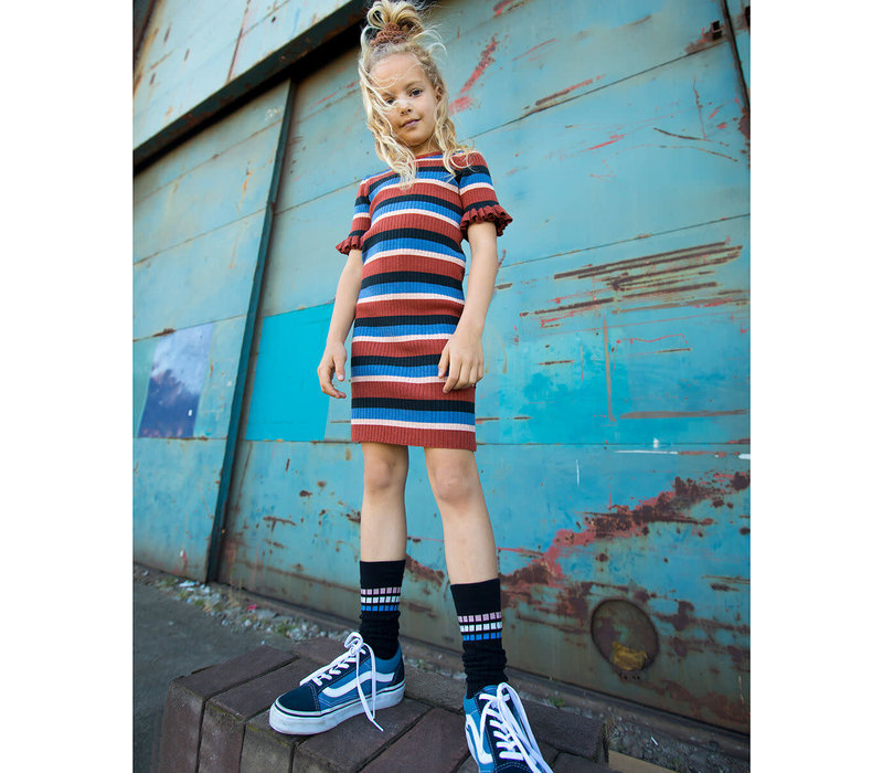 Moodstreet Knitted Striped Dress M112-5851