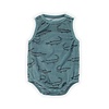 Sproet & Sprout Loose terry romper print crocodile Light petrol