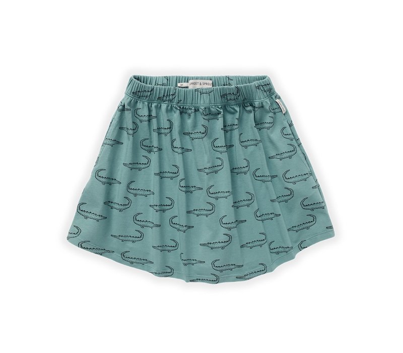 Sproet & Sprout Skirt print croco Light petrol