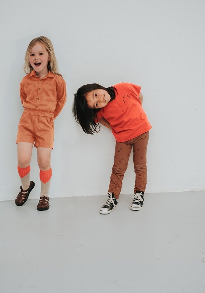 Sproet & Sprout Grandad T-shirt milkshake Poppy red