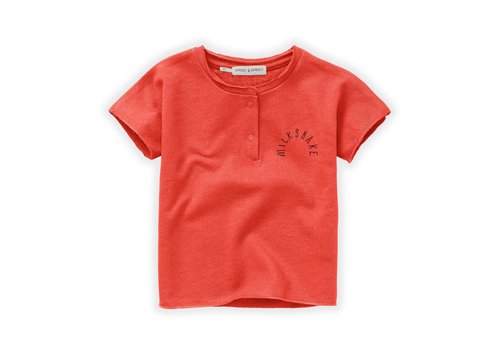 Sproet & Sprout Sproet & Sprout Grandad T-shirt milkshake Poppy red