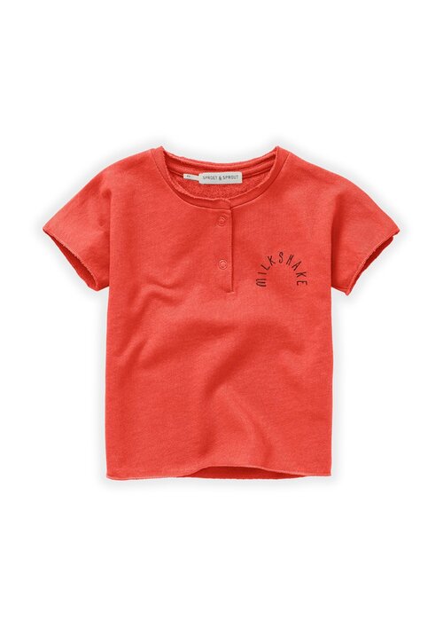 Sproet & Sprout Sproet & Sprout Grandad T-shirt milkshake Poppy red
