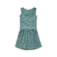 Sproet & Sprout Sleeveless dress print croco Light petrol