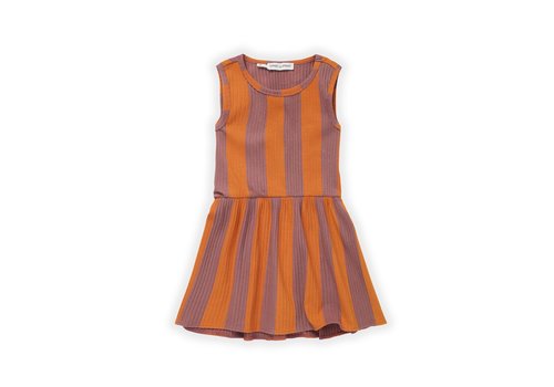 Sproet & Sprout Sproet & Sprout Sleeveless dress rib stripe Orchid stripe
